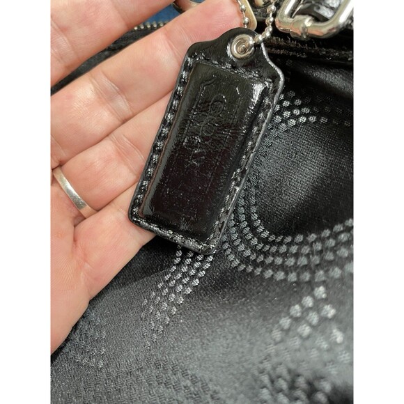 Coach Madison Dotted Op Art Sophia Satchel Bag Purse Large. Black. 15957 - Picture 7 of 16